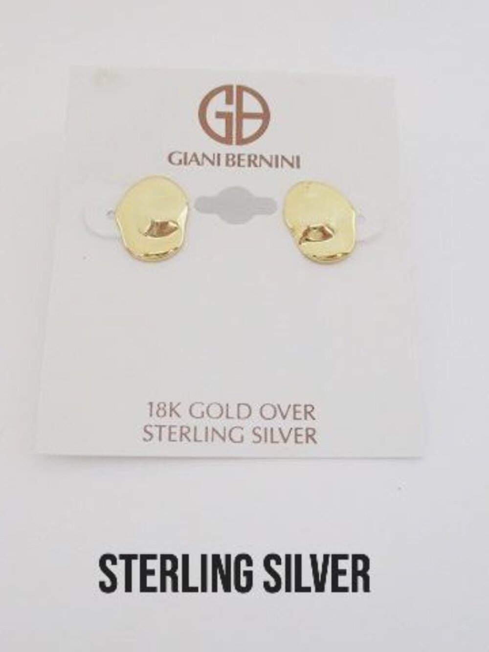 Giani Bernini 18K Gold Over Sterling Silver Stud Earrings NWT